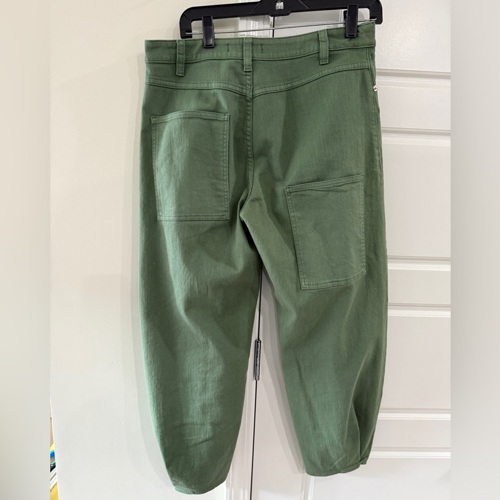 Tibi Cotton Drill Brancusi Barrel Pants Casual Strech Trendy 2025 Size US 4 - Picture 4 of 4